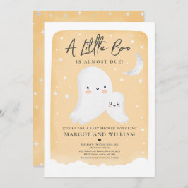 Little Boo Shower Halloween Ghost Baby shower Inv Kaart