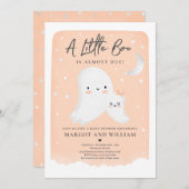 Little Boo Shower Halloween Ghost Baby shower  Kaart (Voorkant / Achterkant)