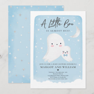 Little Boo Shower Halloween Ghost Baby shower Kaart