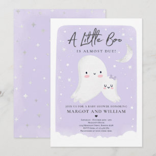 Little Boo Shower Halloween Ghost Baby shower Kaart