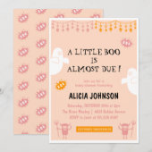 Little boo Sinaasappel Halloween baby shower Kaart (Voorkant / Achterkant)