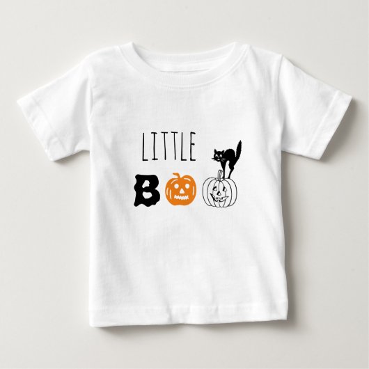 Little Boo sinaasappel pompoen kat op maat Hallowe (Voorkant)