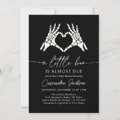 Little Boo Skeleton Heart Hands Baby shower Kaart (Voorkant)