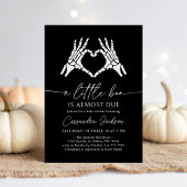 Little Boo Skeleton Heart Hands Baby shower Kaart