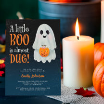 Little boo spookpompoen Halloween baby shower