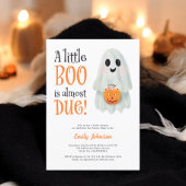 Little boo spookpompoen Halloween baby shower Kaart