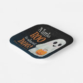 Little boo spookpompoen Halloween baby shower Papieren Bordje (Gebogen)