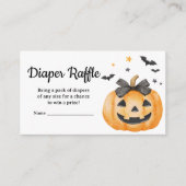 Little Boo Spooky Pumpkin Baby Luier Raffle Informatiekaartje (Voorkant)