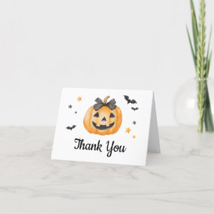 Little Boo Spooky Pumpkin Baby shower Bedankkaart