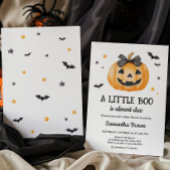 Little Boo Spooky Pumpkin Baby shower Kaart
