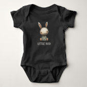 Little Boo Spooky Schattige Bunny Black Romper (Voorkant)