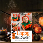 Little Boo! Spooky Schattige Halloween familie fot Feestdagenkaart