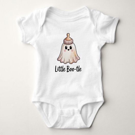 Little Boo-tle Schattigee Halloween Spoky Baby Out Romper (Voorkant)