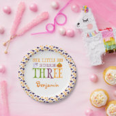 Little Boo Turning 3 Halloween 3rd Birthday Papieren Bordje (Feest)