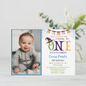 Little Boo Turning One, Halloween Photo Birthday Kaart (Staand voorkant)