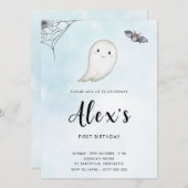 Little Boo Uitnodiging voor verjaardagsfeestje (Voorkant / Achterkant)