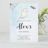 Little Boo Uitnodiging voor verjaardagsfeestje (Staand voorkant)