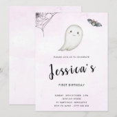 Little Boo Uitnodiging voor verjaardagsfeestje (Voorkant / Achterkant)