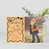 Little Boo Uitnodiging voor verjaardagsfeestje (Staand voorkant)