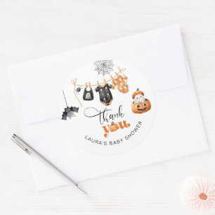 Little Boo Waslijn baby shower bedankje Ronde Sticker
