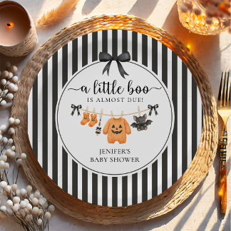 Little Boo Waslijn Baby Shower Papieren Bordje