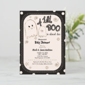 Little BOO Whimsical Ghost Halloween Baby shower Kaart (Staand voorkant)