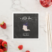 Little Boo Witch Ghost Baby shower Servet (Insitu)