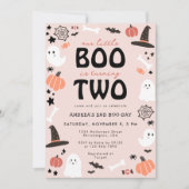 Little Boo wordt twee Halloween 2e verjaardag Kaart (Voorkant)