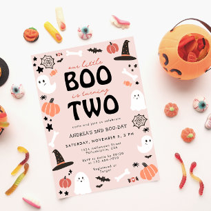 Little Boo wordt twee Halloween 2e verjaardag Kaart