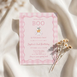 Little Boo wordt twee verjaardagsuitnodiging Kaart
