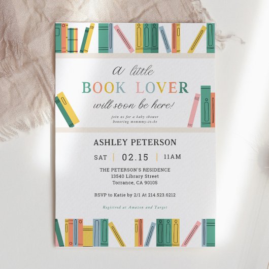 Little Book Lover Storybook Baby shower Kaart