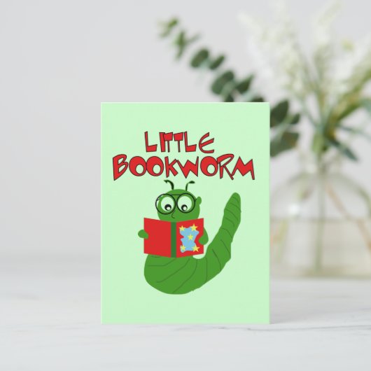 Little Bookworm Tshirts and Gifts Briefkaart (Staand voorkant)