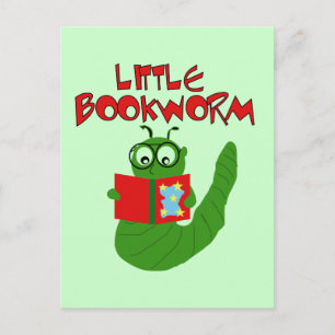 Little Bookworm Tshirts and Gifts Briefkaart