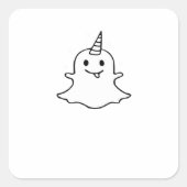 Little Boonicorn Trendy Unique Vierkante Sticker (Voorkant)