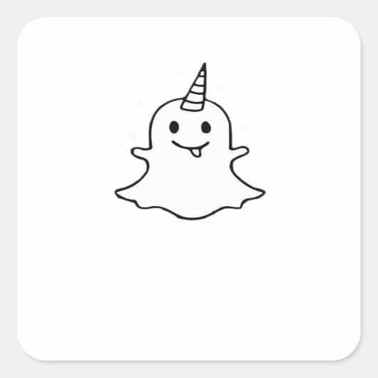 Little Boonicorn Trendy Unique Vierkante Sticker (Voorkant)