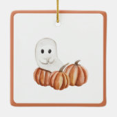 Little Boo's eerste Halloween Schattigee foto Keramisch Ornament (Achterkant)