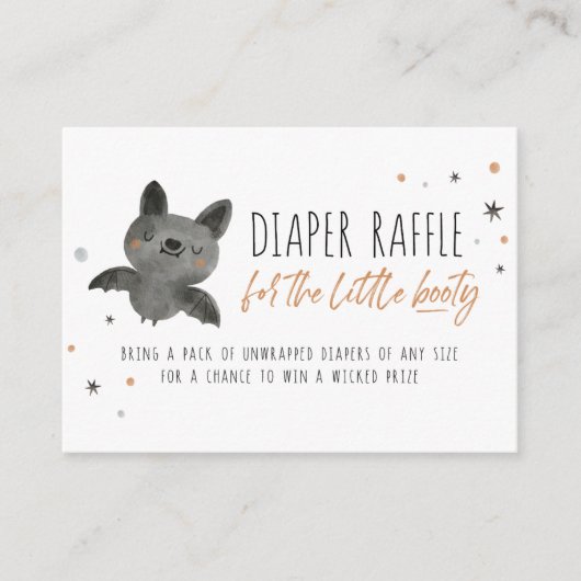 Little BOOty Luier Raffle Behuizing Kaart (Voorkant)