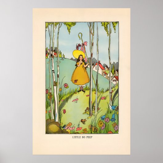 Little Bop Peep - Poster met kinderrijmpje (Voorkant)