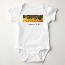 Little "Born to Fish" Brook Forel Vliegvisser Romper