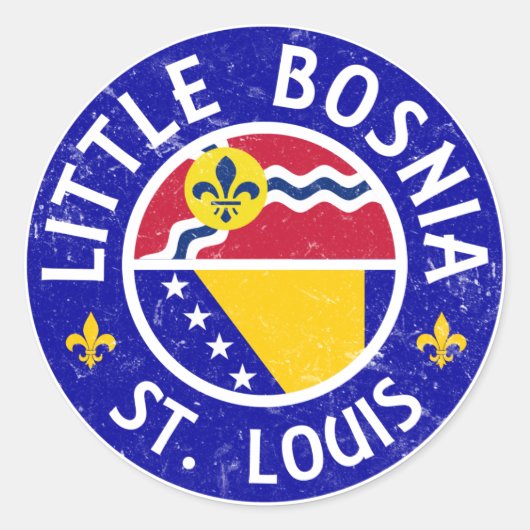 Little Bosnië St. Louis Ronde Sticker (Voorkant)