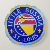 Little Bosnië St. Louis Round Pillow, Herzegovina Rond Kussen (Voorkant)