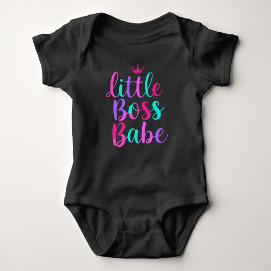 "Little Boss Babe" Kleurrijk Romper (Voorkant)
