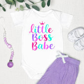 "Little Boss Babe" Kleurrijk Romper