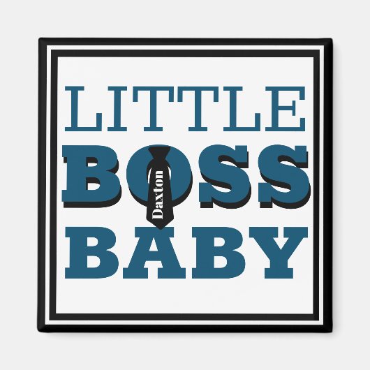 Little Boss Baby Persoonlijk Magneet (Voorkant)