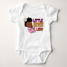 Little Boss Lady Melanin Zwart Baby Meisje Baby