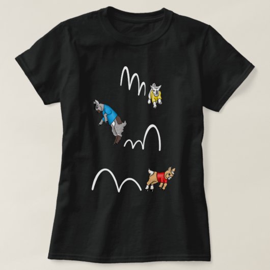 Little Bouncing Baby Goats T-shirt (Design voorkant)