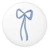 Little Bow Blue Darling Keramische Knop (Voorkant)