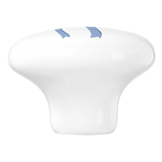 Little Bow Blue Darling Keramische Knop (Zijkant)