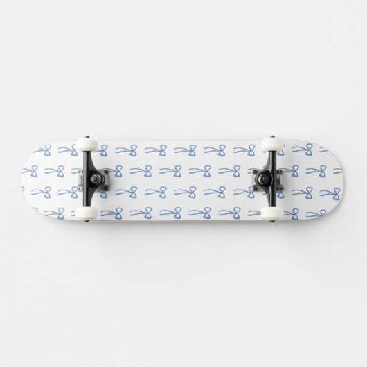 Little Bow Blue Skateboard (Horizontaal)
