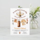 Little Boxing Champ Baby shower waslijn Kaart (Staand voorkant)